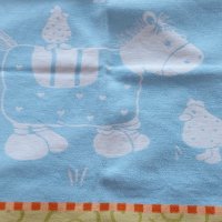 Памучно одеалце, бархетна пелена и калъф за възглавница за бебе, снимка 1 - Спално бельо и завивки - 37819613