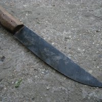 Рядък кован ловен нож, снимка 2 - Антикварни и старинни предмети - 32973243