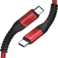 LENTION  USB C - USB C кабел, 100W 20V/5A PD Кабел за бързо зареждане с чип, найлонова опелтка, снимка 1 - USB кабели - 39474036