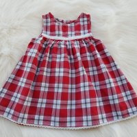 Карирана рокля H&M 3-6 месеца , снимка 1 - Бебешки рокли - 28749509