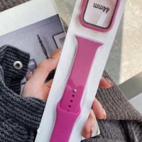 Розова каишка Apple Watch 44мм подарък Кейс , снимка 2 - Каишки за часовници - 43349385