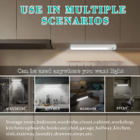 Кухненско осветление под шкафа, 3 броя акумулаторни лампи със сензор за движение, снимка 7 - Лед осветление - 44900515