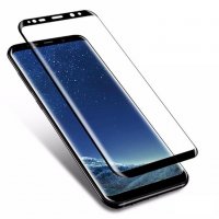 Стъклен протектор за Samsung Galaxy S9+  S9 Plus G965 FullFace черен Black скрийн протектор, снимка 2 - Фолия, протектори - 21524070