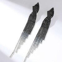 Луксозни обеци с кристали, снимка 6 - Обеци - 44072118