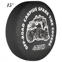 Калъф за резервна гума -Бял надпис 15", снимка 3 - Аксесоари и консумативи - 38511174