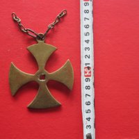 Голям стар немски бронзов кръст , снимка 1 - Колекции - 28230594