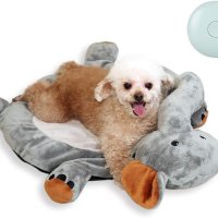 Плюшена постелка-слонче със симулатор на сърдечен ритъм за успокояване на куче, снимка 4 - За кучета - 43186976