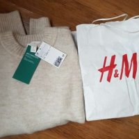 Нов дамски пуловер с фина плетка от H&M., снимка 3 - Блузи с дълъг ръкав и пуловери - 27663229