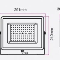 LED Прожектор 100w Samsung диоди Hi-lumen 11500lm V-tac с 5г гаранция, снимка 2 - Прожектори - 34776628