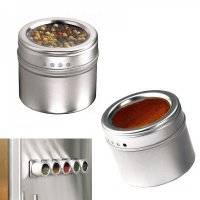 Магнитни кутийки за подправки - неръждаема стомана, снимка 8 - Аксесоари за кухня - 39245669