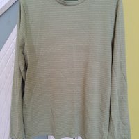 Мъжка блуза тънка цвят "зелено каки" 100 % памук размер М-Л, снимка 2 - Блузи - 38500254