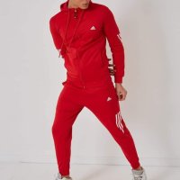 Червен мъжки екип  Adidas  код VL700, снимка 1 - Спортни дрехи, екипи - 43299853