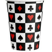 8 бр Покер карти Казино картонени чаши парти рожден ден , снимка 1 - Чаши - 44001105