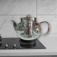 Прозрачен стъклен чайник с инфузер за кафе и чай, снимка 6 - Аксесоари за кухня - 44898819
