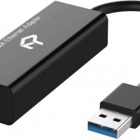 Rankie USB 3.0 LAN адаптер 10/100/1000 Mbps, USB to RJ45 Ethernet, снимка 1 - Мрежови адаптери - 36680311