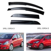 Ветробрани Опел Корса Opel Corsa D/E от 2007 до 2016 4 броя предни и задни черни, снимка 1 - Аксесоари и консумативи - 40338289