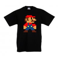Детска тениска Супер Марио Mario 8-bit, снимка 1 - Детски тениски и потници - 33089511