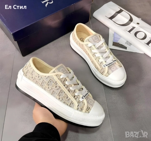 📌Дамски маратонки Dior Oblique - Бежаво 37 38 39 40 номер Цена 110лв/56.24€ Еконт, снимка 1