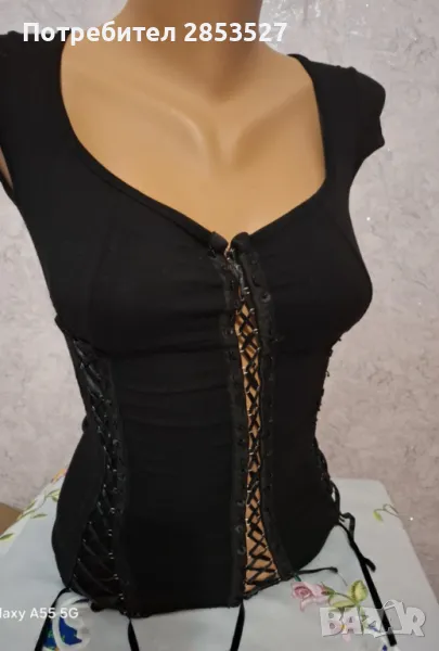 Дамска черна Тениска, снимка 1