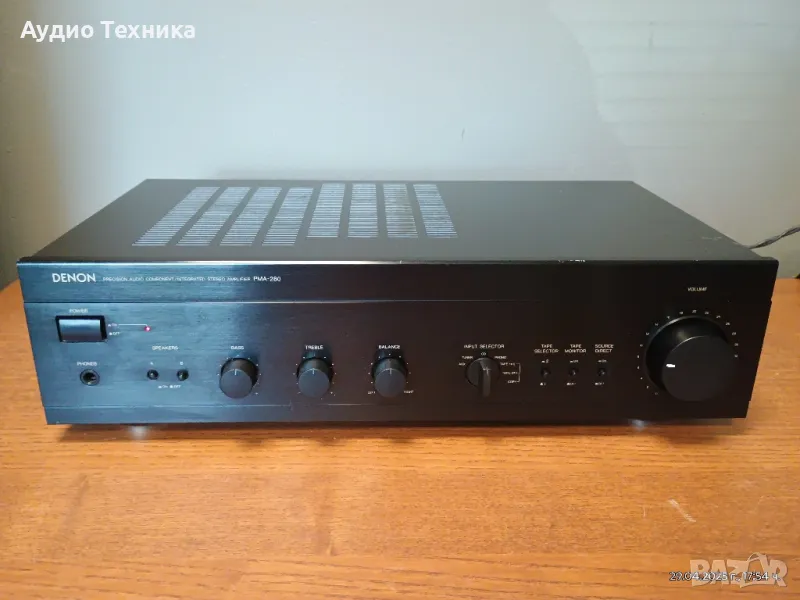 Стерео усилвател DENON PMA-280. Перфектен с много добър звук!, снимка 1