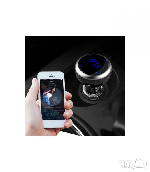 Блутут трансмитер с хендс-фри със сензорен дисплей и волтметър - 20082, снимка 1