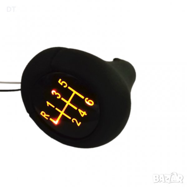 Светеща ЛЕД Кожена топка за скоростен лост БМВ BMW E30 E36 E46 E39 E38 E32 E34 6 скорости, снимка 1