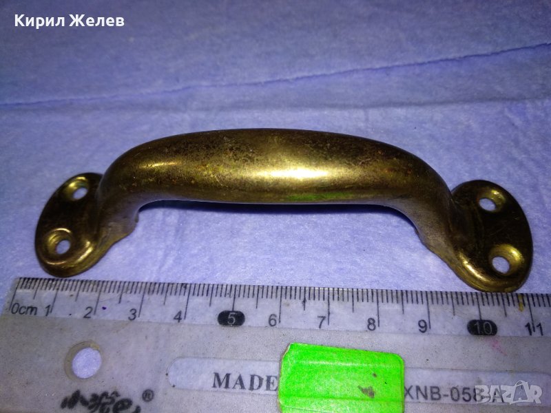 СТАРА МЕСИНГОВА РЕТРО ДРЪЖКА За ЧЕКМЕДЖЕ ШКАФЧЕ ГАРДЕРОБ За ТЕМАТИЧЕН СТАРИНЕН ИНТЕРИОР и Др. 41300, снимка 1