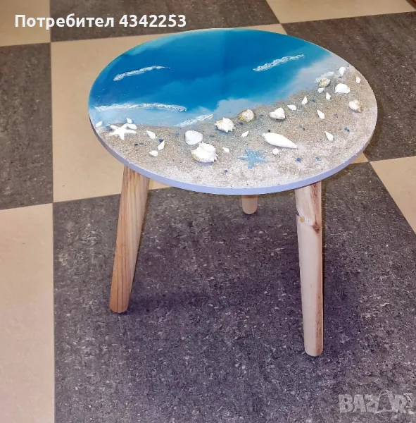  помощна масичка от епоксидна смола , снимка 1