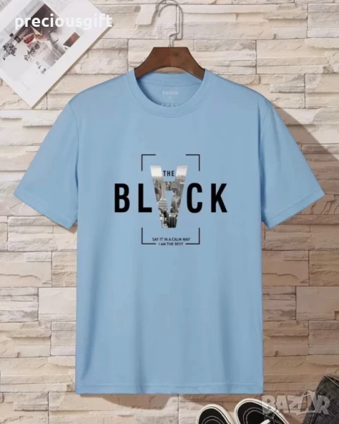 Мъжка синя тениска, снимка 1