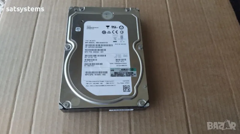 Хард диск Hewlett Packard Enterprise HPE MB1000GVYZE 1TB SATA 6.0Gb/s, снимка 1