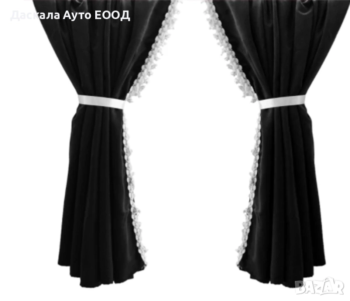  Големи завеси пердета за БУС, 190х70cm. , ЧЕРНИ, снимка 1