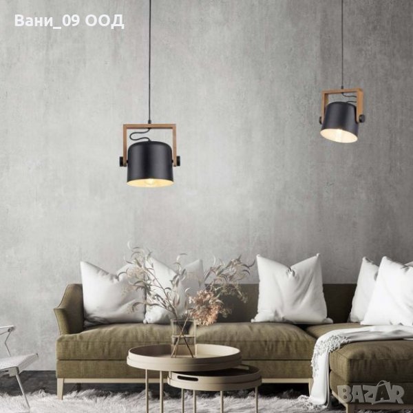 Пендел в индустриален стил-дърво и метал, снимка 1