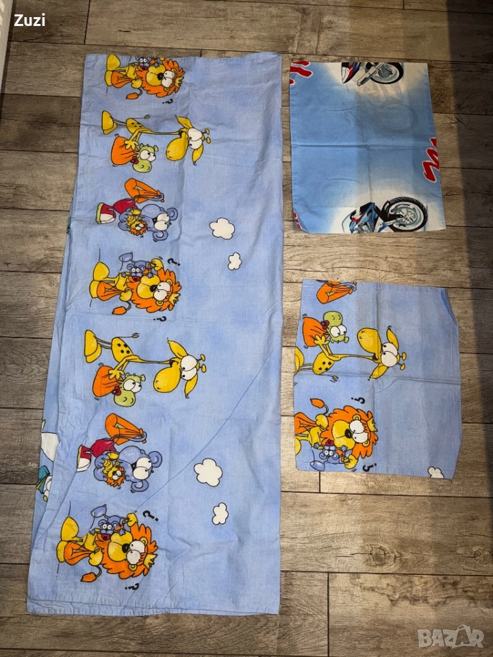 Голям детски памучен плик и 2 бр калъфки за възглавници, снимка 1