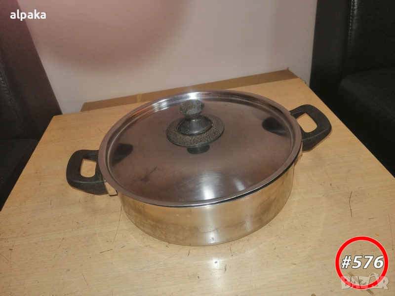 Продава се 3.5 литрова тенджера алпака, двойно дъно, снимка 1