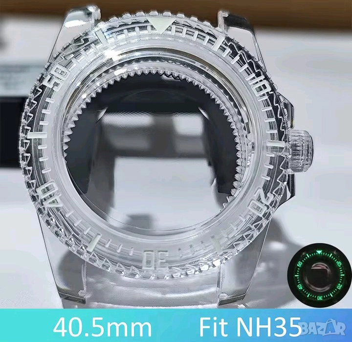 Каса за механизъм NH35 и каишка с патенти, снимка 1