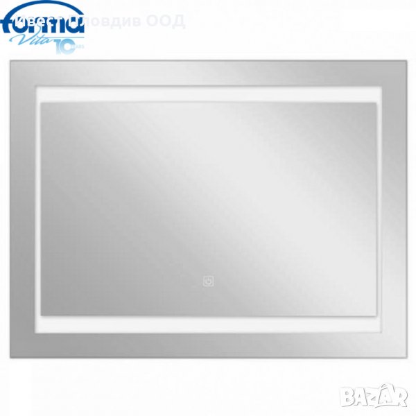 Огледало за баня с LED осветление и нагревател 80x60, снимка 1