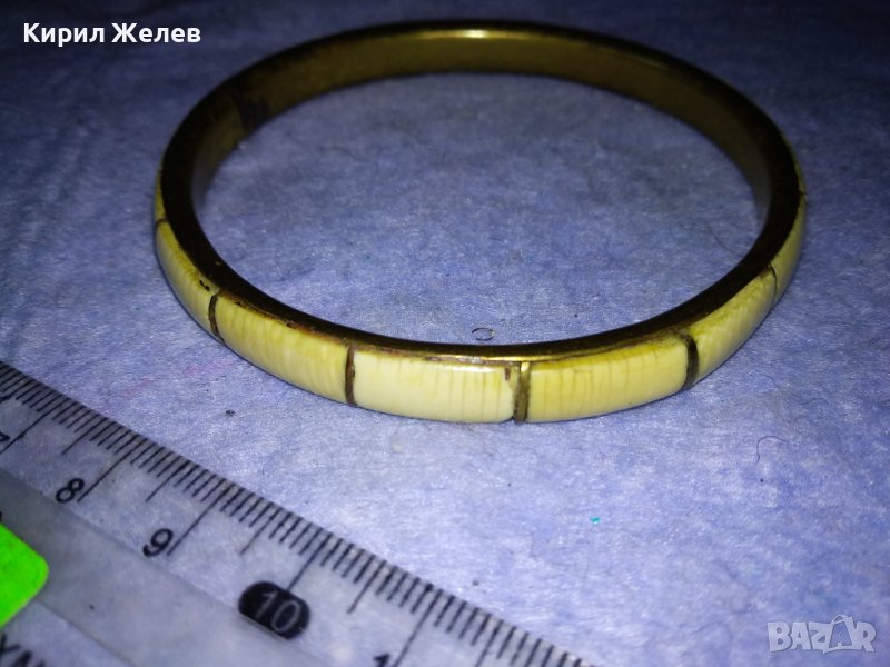 СТАРИННА ТИБЕТСКА ТРАДИЦИОННА ЕТНО ГРИВНА БРОЗ и СЛОНОВА КОСТ РЪЧНА ИЗРАБОТКА 37505, снимка 1