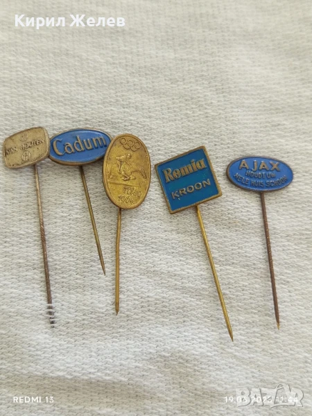 Пет значки стари редки бронзови за КОЛЕКЦИЯ ДЕКОРАЦИЯ 28461, снимка 1