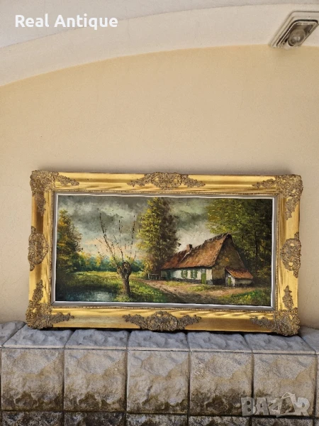 Уникална авторска майсторска холандска картина масло върху платно , снимка 1