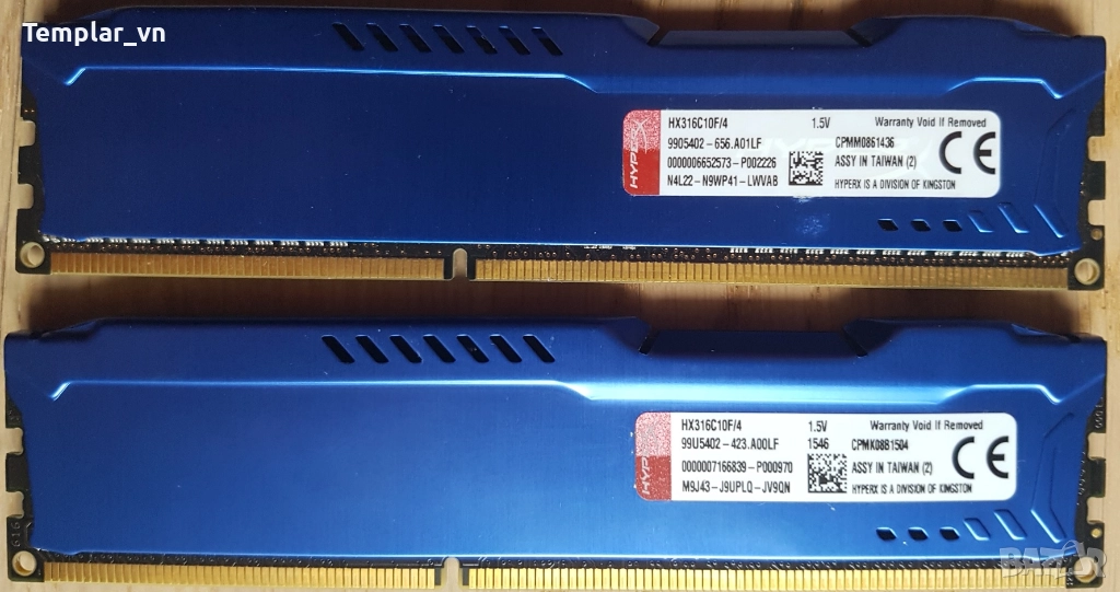 Kingston Hyper X FURY 2x4 DDR3 1600 898 // Hyper X BLU 4GB 1333, снимка 1