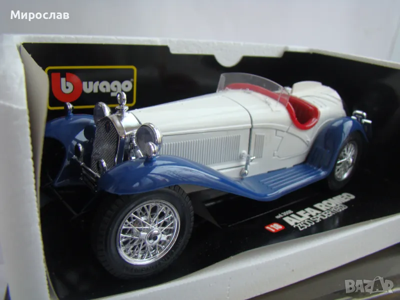 1:18 BBURAGO ALFA ROMEO SPIDER (1932) ИГРАЧКА МОДЕЛ КОЛИЧКА, снимка 1