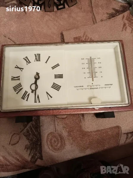 маяк произведен СССР термометър барометър, снимка 1