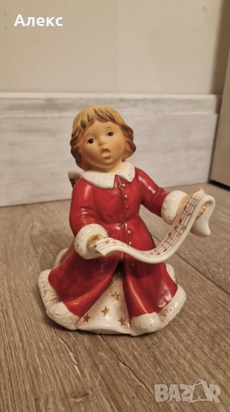 Голям порцеланов Коледен ангел– Goebel, снимка 1