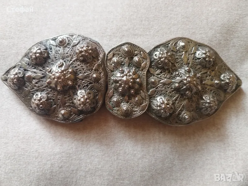 Сребърна, възрожденска пафта., снимка 1