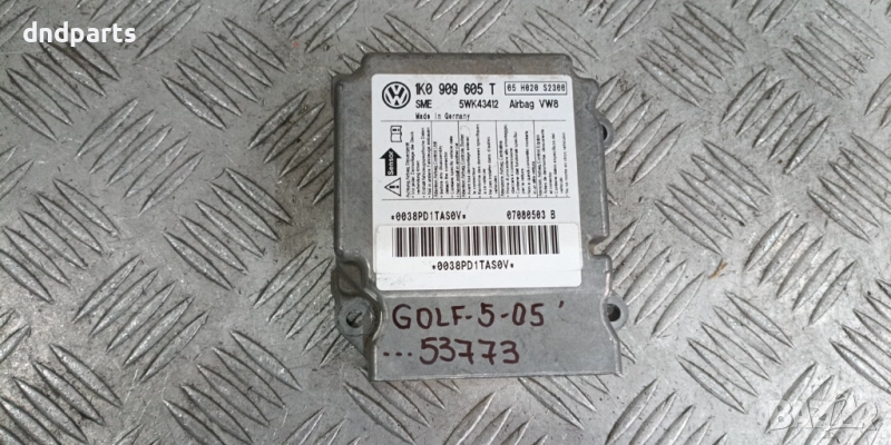 Airbag модул VW Golf 5 2005г. 1K0909605T 5WK43412	, снимка 1