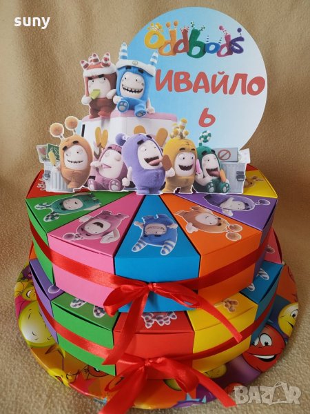 Картонена торта Oddbods , снимка 1