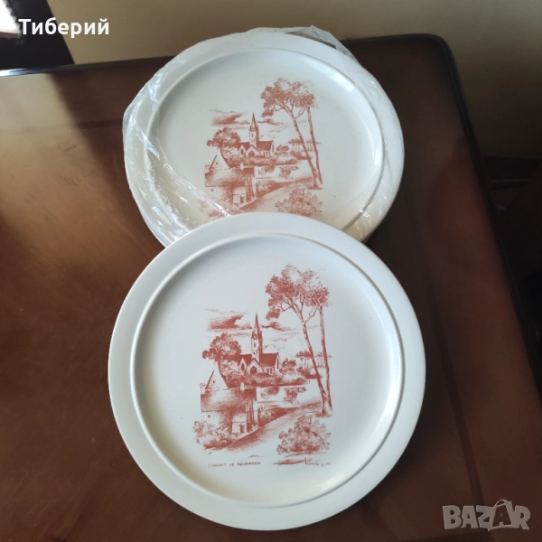 Порцеланови чинии плитки, снимка 1