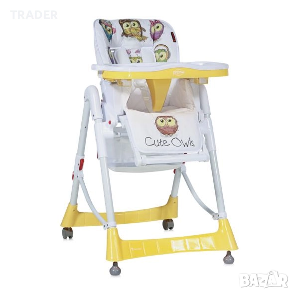 Детско столче стол за хранене Lorelli Primo Yellow Cute Owls, снимка 1