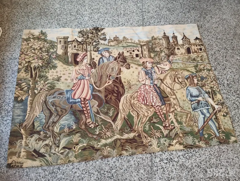 стар килим за стена-викториански мотив, снимка 1