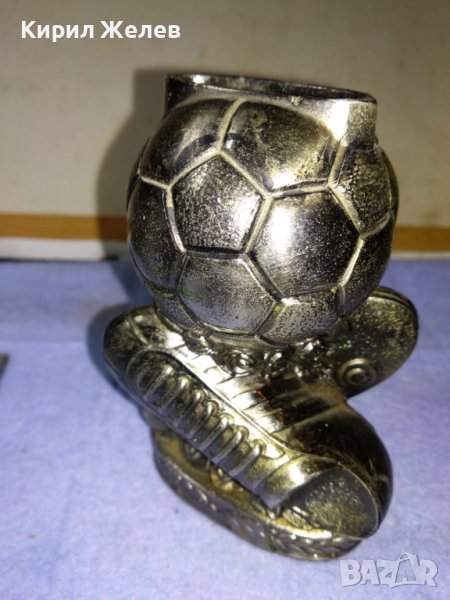 ШАМПИОНСКА ФУТБОЛНА КОЛЕКЦИОНЕРСКА ФИГУРАЛНА МЕТАЛНА НАСТОЛНА ПОСТАВКА За ЗАПАЛКА 41382, снимка 1